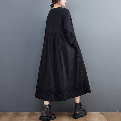 Vintage Dot Print Plus Sizes Long Dresses