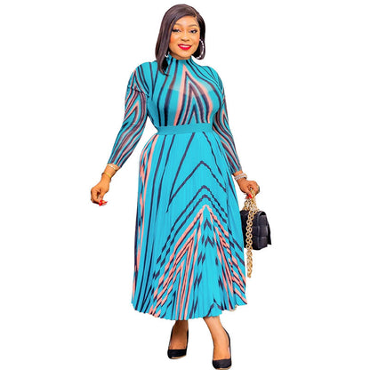 Women Floral Print Long Sleeves Dresses