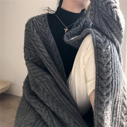 Vintage Fashion Knitting Loose Cardigans-STYLEGOING