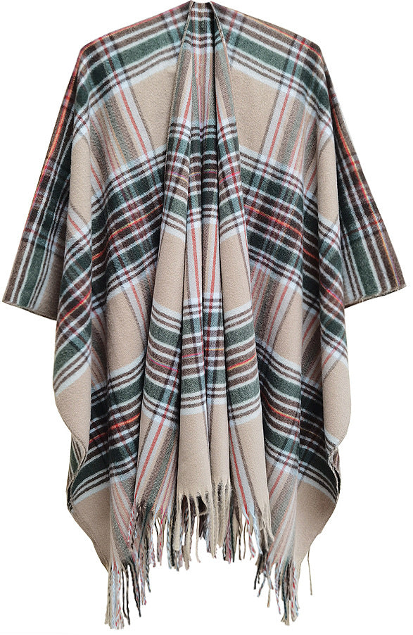 Winter Tassels Shawls Cape for Women