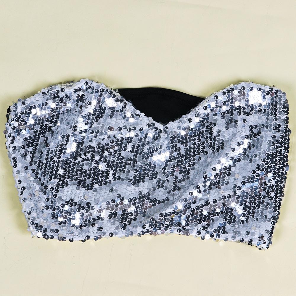 Sexy Bodycon Sequined 3pcs Short Dresses-STYLEGOING