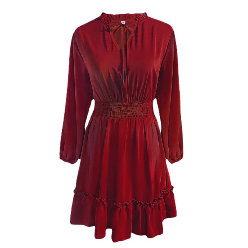 Vintage Long Sleeves A Line Fall Dresses