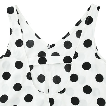 Casual Summer Dot Print Backless Women Jumpsuits