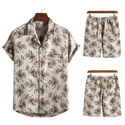 Summer Hawaii Floral Men‘s Beach Sets
