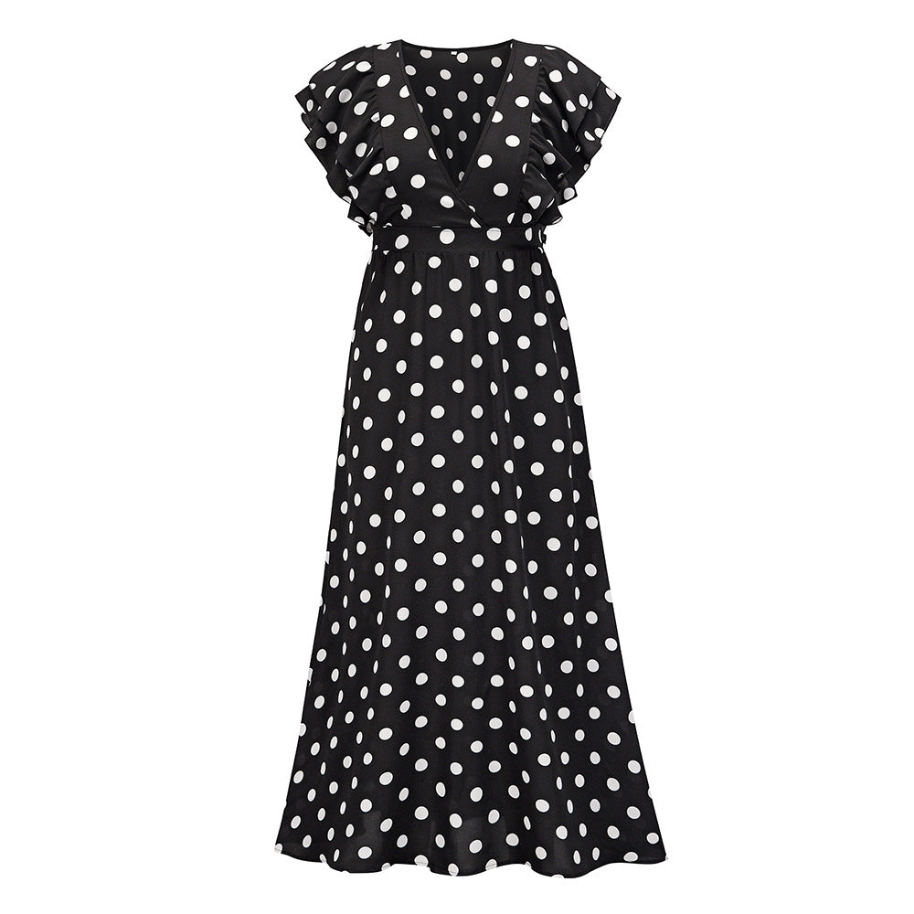Summer Sexy Dot Print Long Summer Beach Dresses