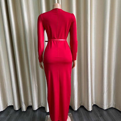 Sexy Split Front Plus Sizes Women Long Party Dresses
