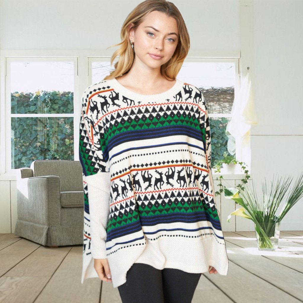 Christmas Long Sleeves Knitting Fall Sweater