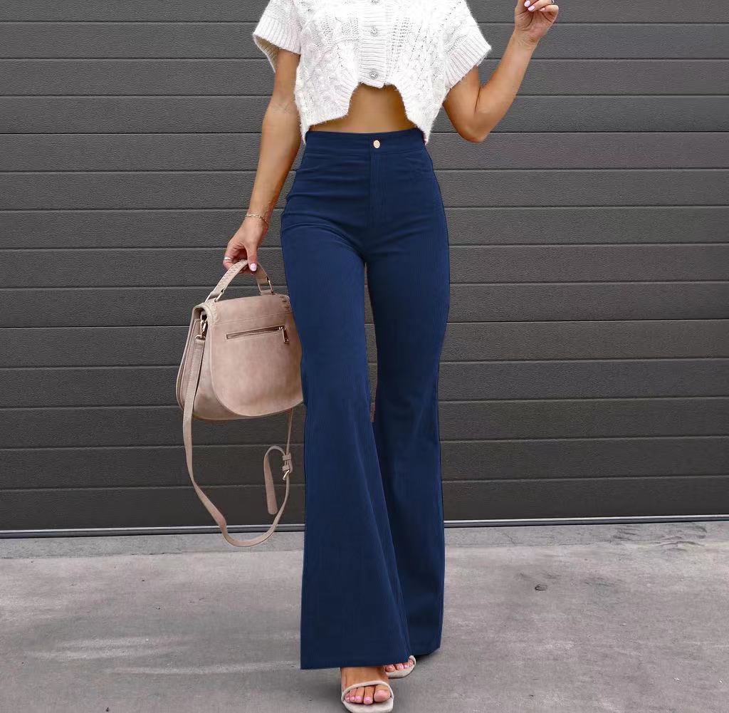 Sexy Elastic Waist Trumpet Pants