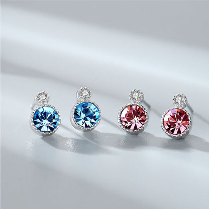Fashion Crystal Sliver Earrings Stud for Women