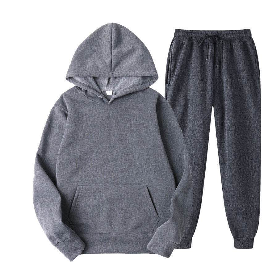 Casual Pullover Hoodies and Sports Pants Sets for Women and Men