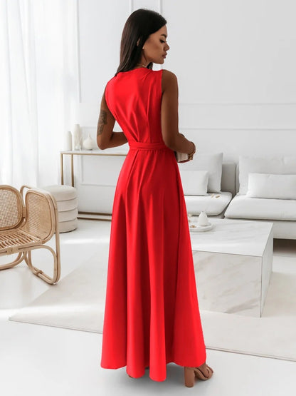 Simple Design V Neck Long Evening Party Dresses