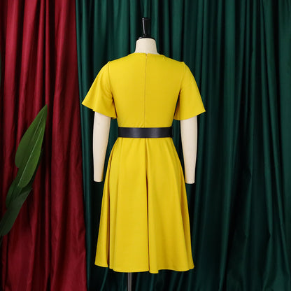 Women Plus Sizes Dresses with Belt