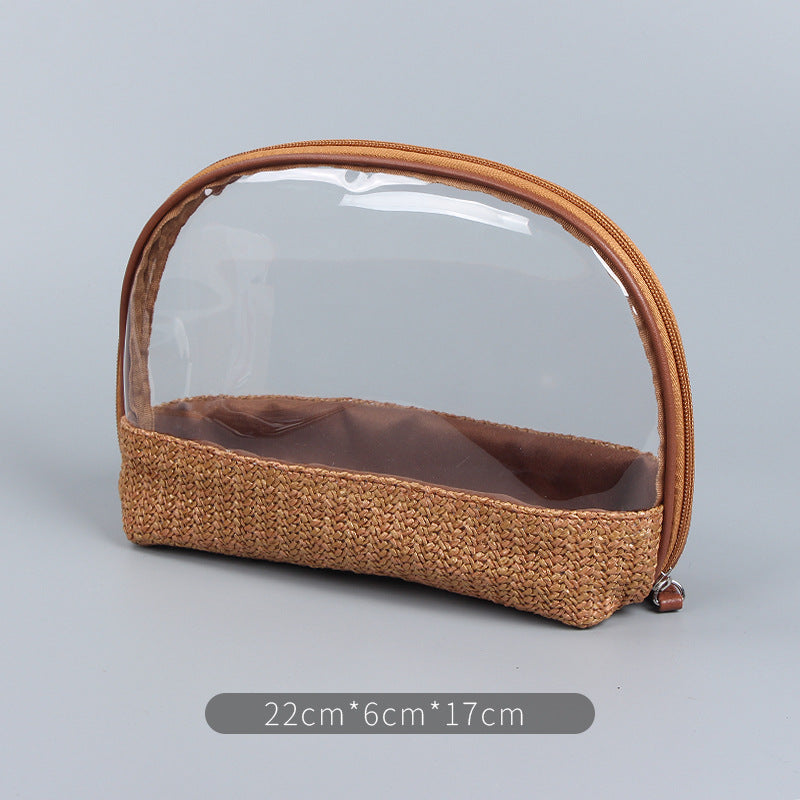 Portable Woven Women Transparent Make Up Bags for Traveling