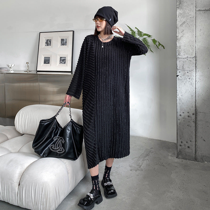 Vintage Black Long Cozy Dresses
