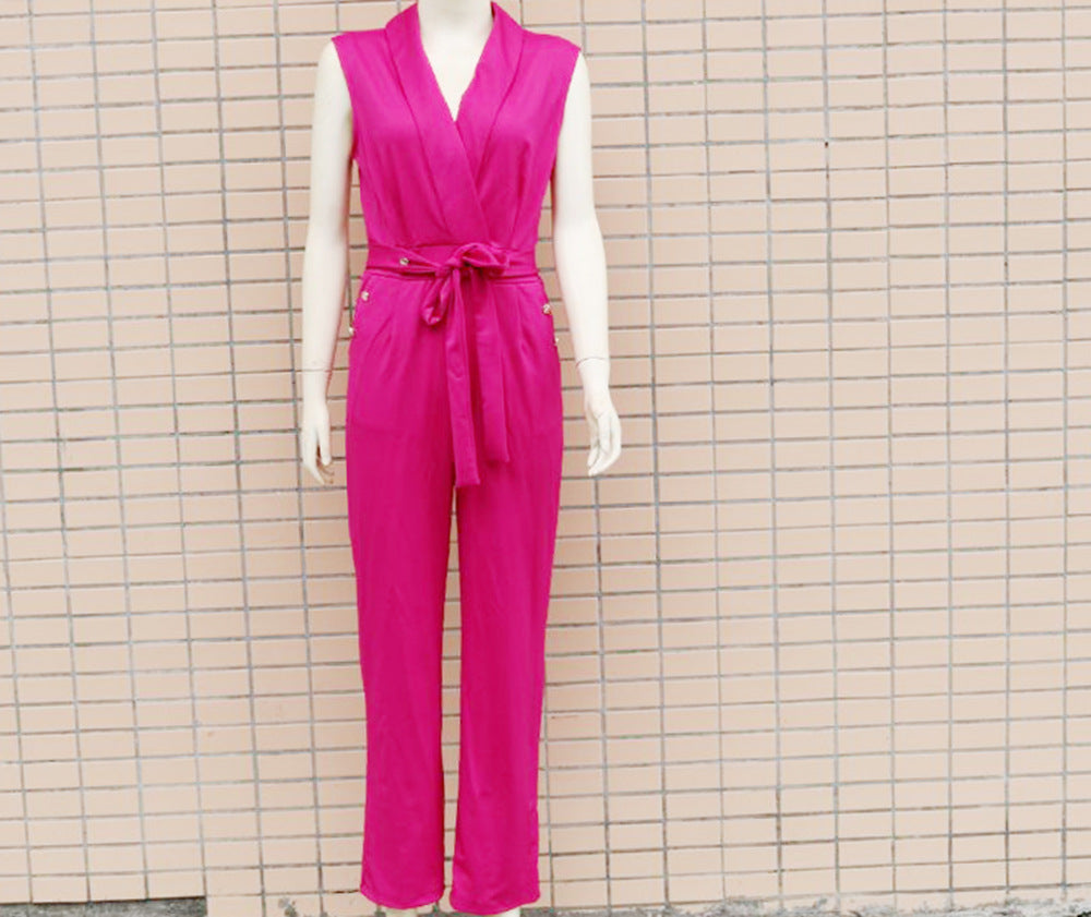 Sexy Sleeveless Office Lady Jumpsuits