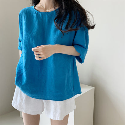 Designed Linen Women Summer Blouses