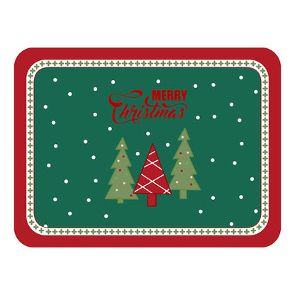 Merry Christmas Pu Leather Heat Insulation Table Mat