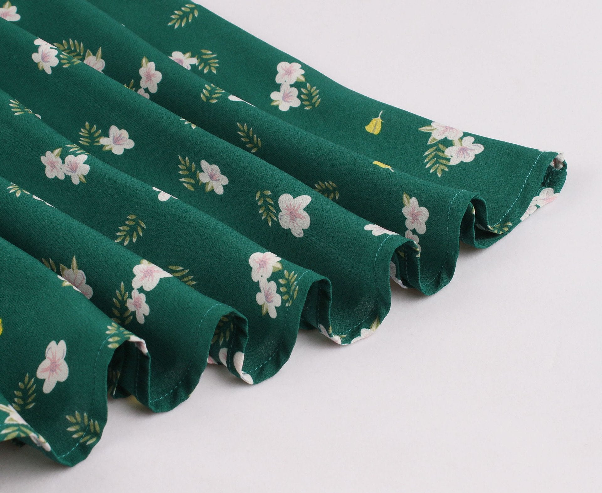 Women Turnover Colloar Floral Retro Dresses-STYLEGOING