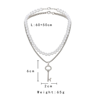 Fashion Hip Top Style Pearl Necklace for Men