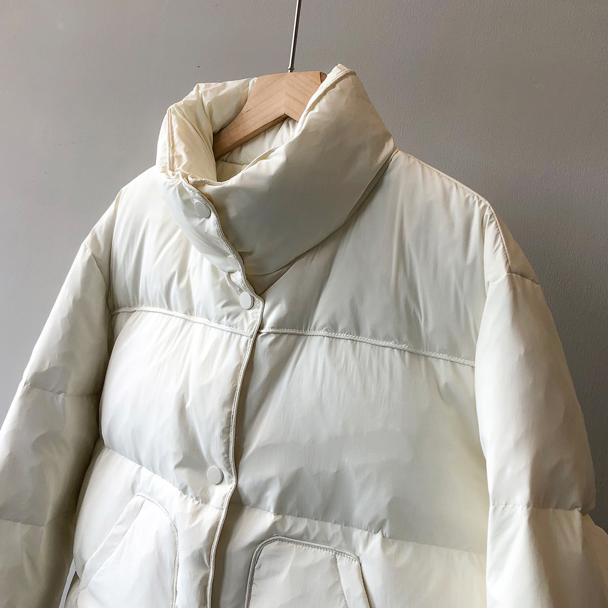 Winter Stand Collar Warm Cotton Short Coats for Women