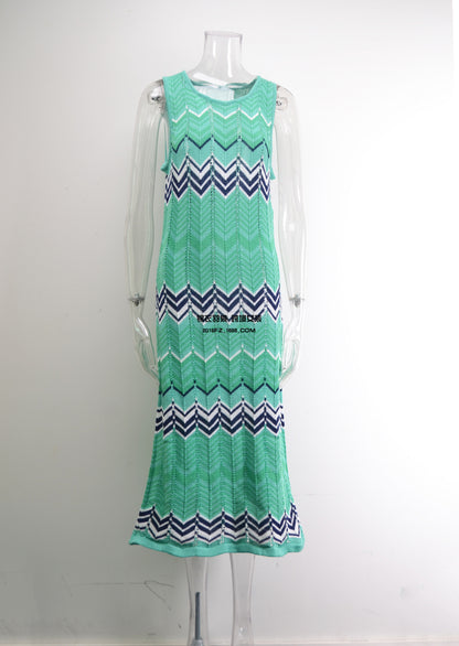 Sexy Women Summer Knitting Long Beach Dresses