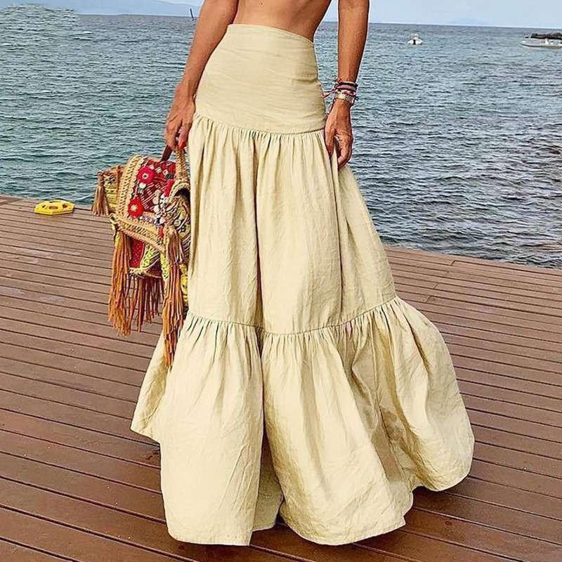 Plus Sizes High Waist Beach Skirts-STYLEGOING