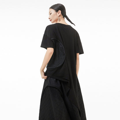 Simple Irregular Design Summer Women T Shirts