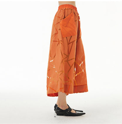 Summer Leisure Plus Sizes Wide Legs Pants