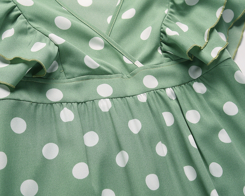 Summer Sexy Dot Print Long Summer Beach Dresses