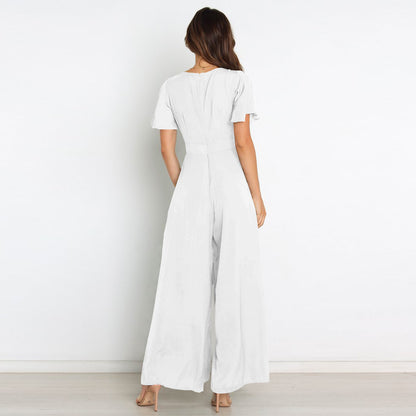 Casual Summer Short Sleeves Women Jumpsuits