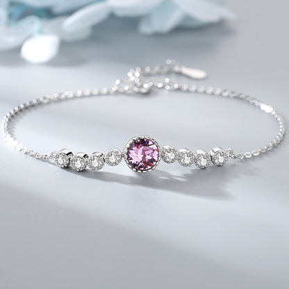 Romantic Luxury Crystal Sliver Bracelet for Women