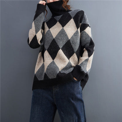 Casual Turtleneck Plus Sizes Women Sweaters