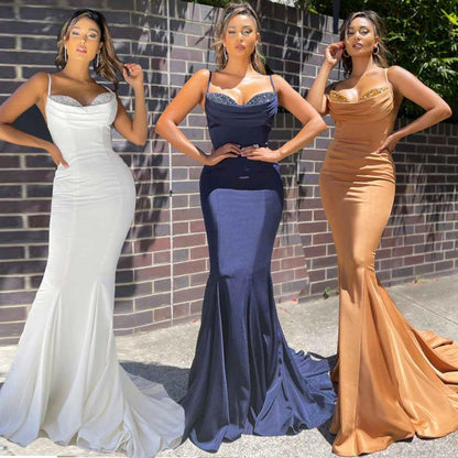 Sexy Brush Tail Evening Party Dresses-STYLEGOING