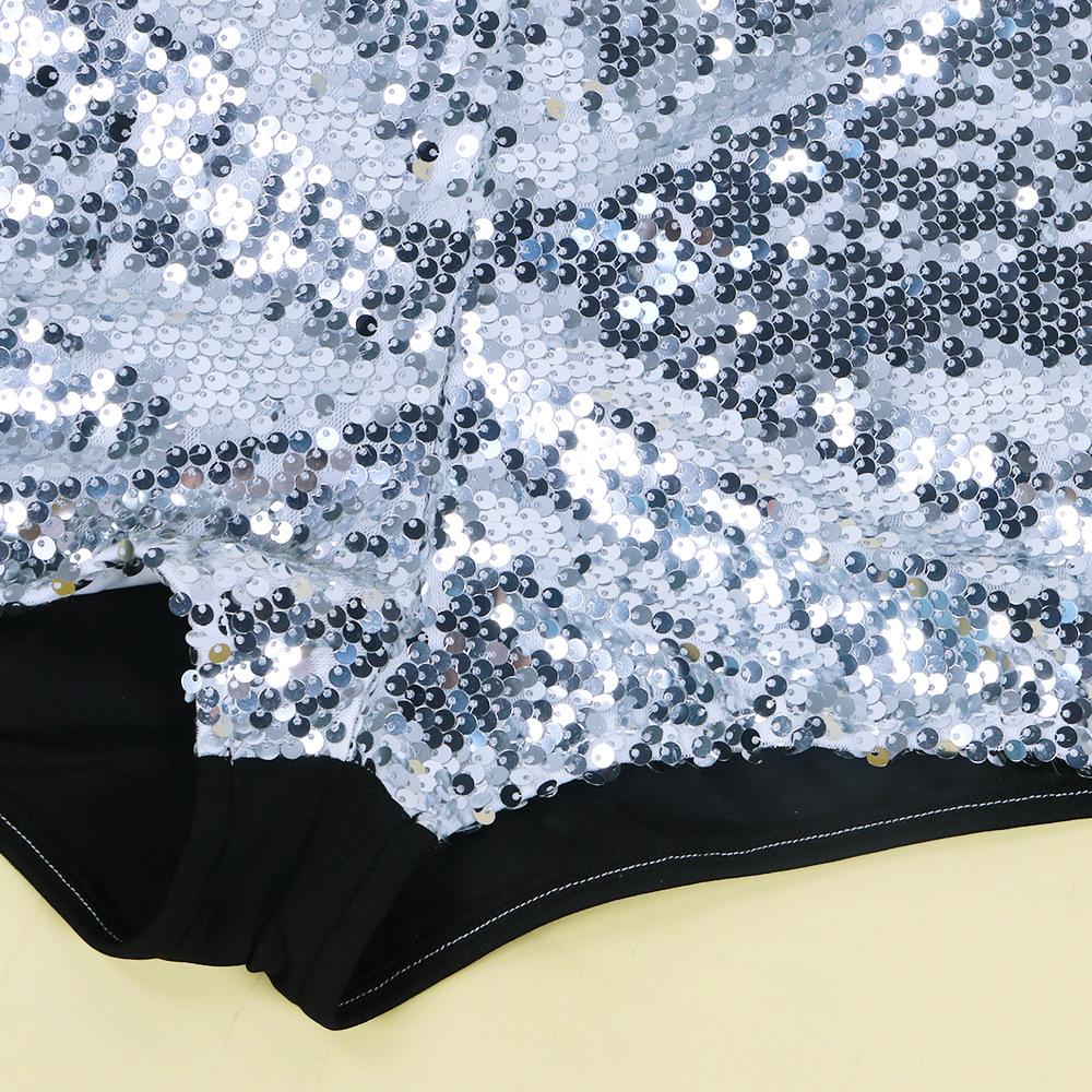 Sexy Bodycon Sequined 3pcs Short Dresses-STYLEGOING