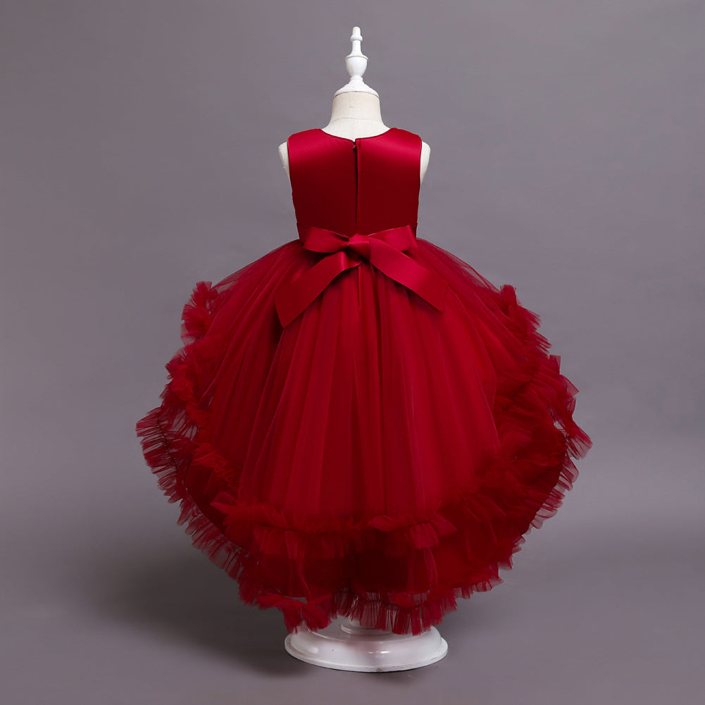 Lovely Girl's Princess Brush Train Ball Party Dresses