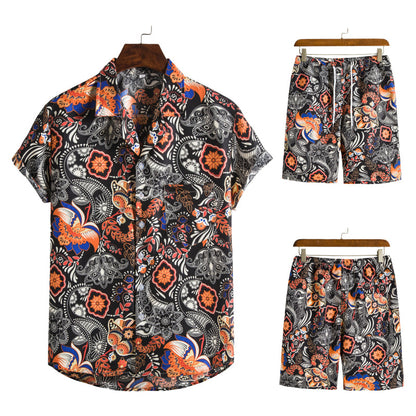 Summer Hawaii Floral Men‘s Beach Sets