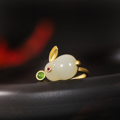 Sterling Sliver Gold-Plating Cute Rabbit Design Jewelry Sets