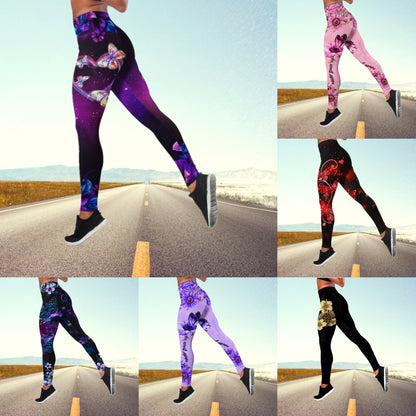 Sexy Butterfly Design High Waist Yoga Leggings