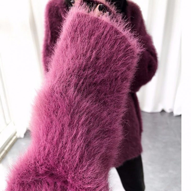 Thick Velvet Warm Knitting Sweaters Tops for Women