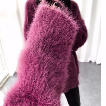 Thick Velvet Warm Knitting Sweaters Tops for Women