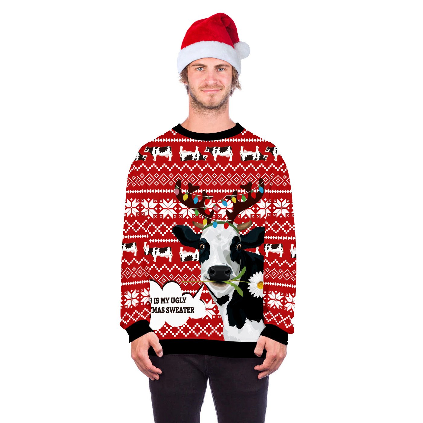 Christmas Cat His-and-hers Hoodies Sweaters