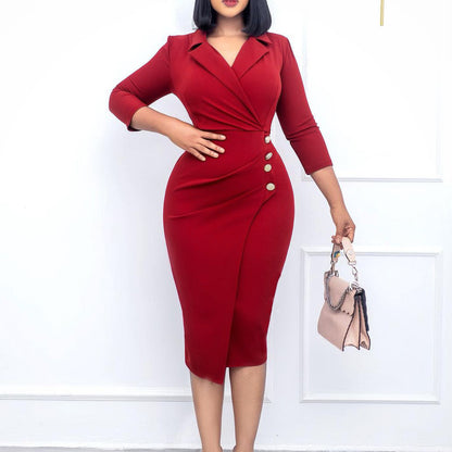 Elegant Office Lady Pencil Sheath Dresses