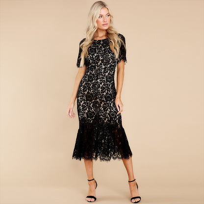 Sexy Backless Elegant Lace Dresses for Women