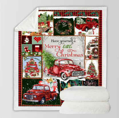 Merry Christmas Santa Claus Lovely Fleece Blanket