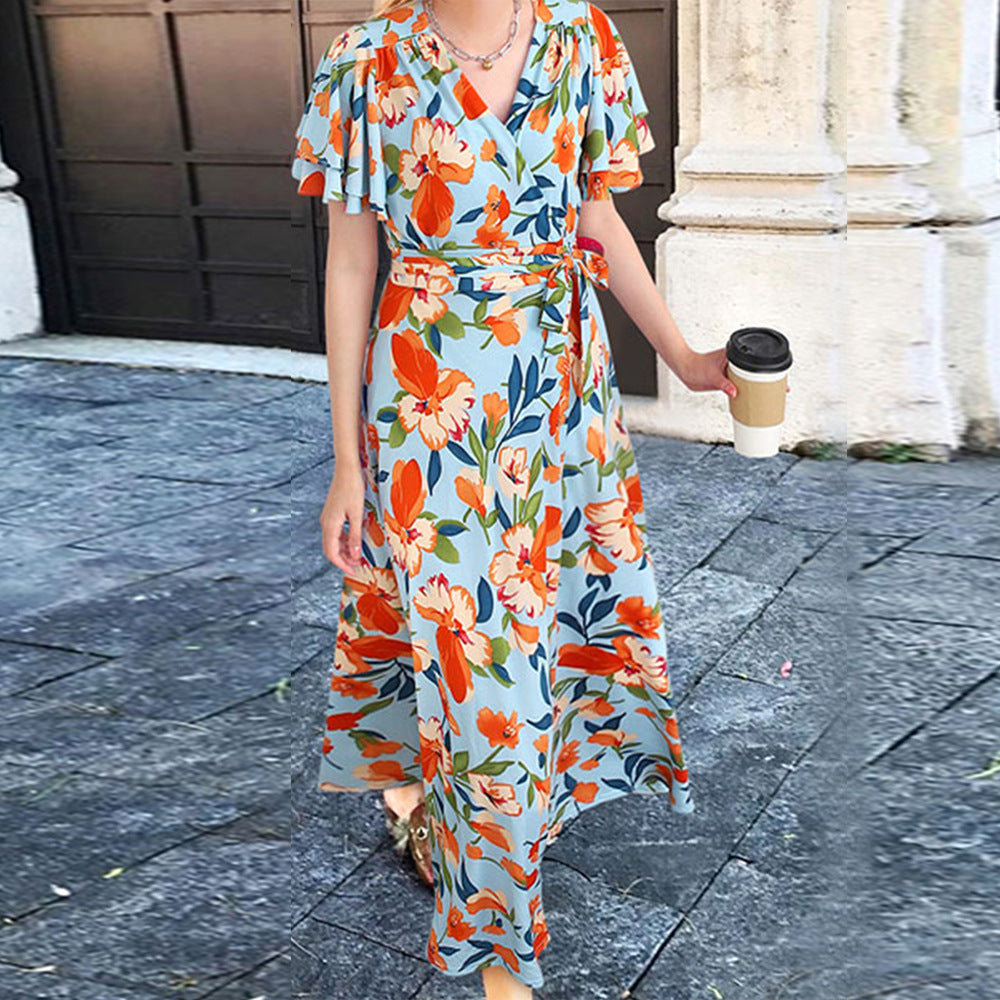 Summer Ruffled Flower Women Dresses
