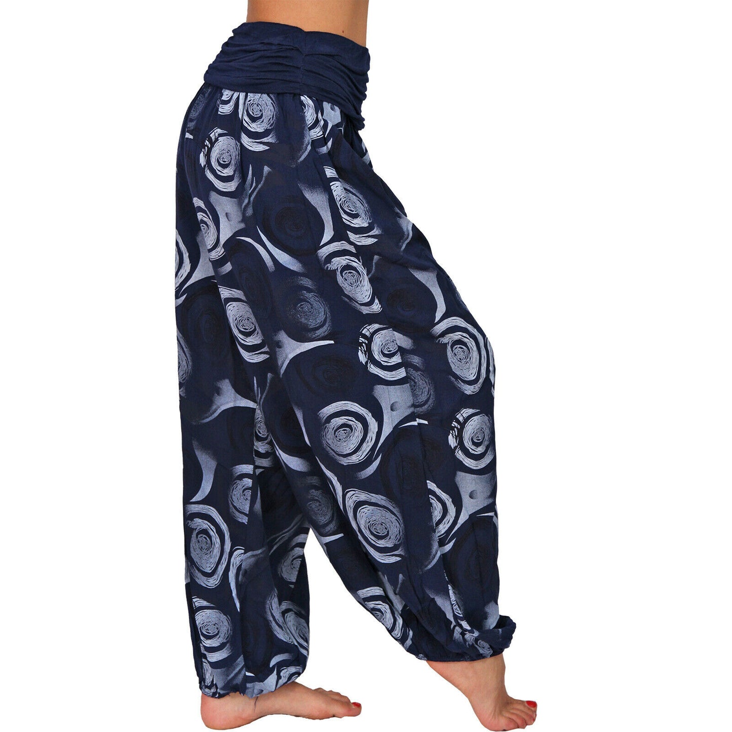 Casual Floral Print Women Harem Pants