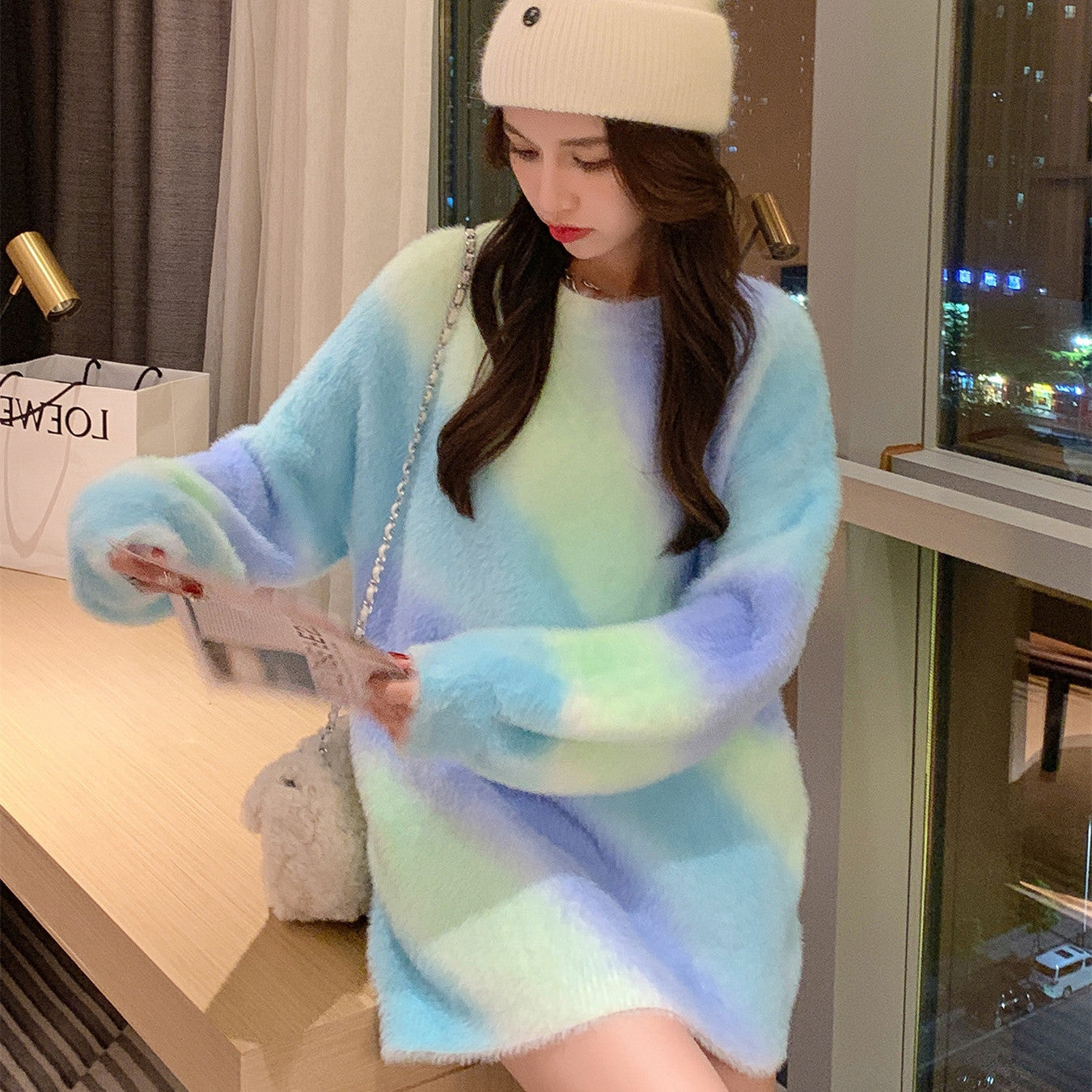 Lovely Dyed Soft Knitting Sweater Tops