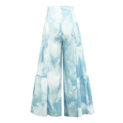 Casual Dyed Trumpet Pants for Women