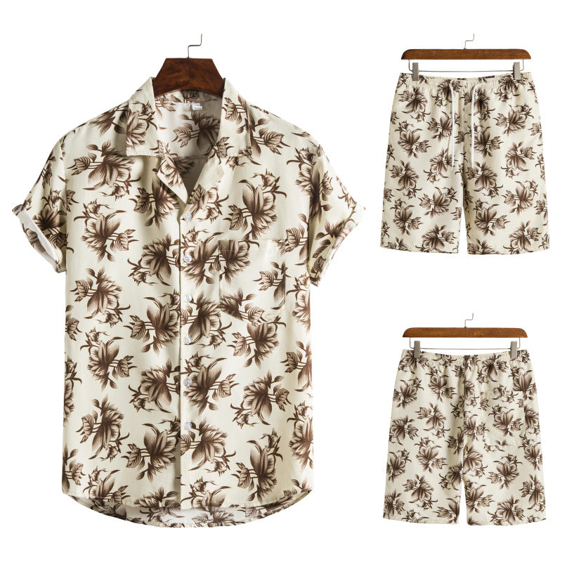 Summer Hawaii Floral Men‘s Beach Sets