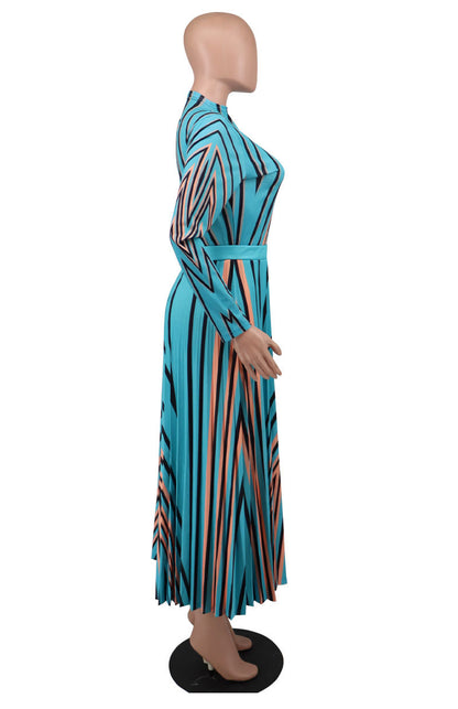 Women Floral Print Long Sleeves Dresses